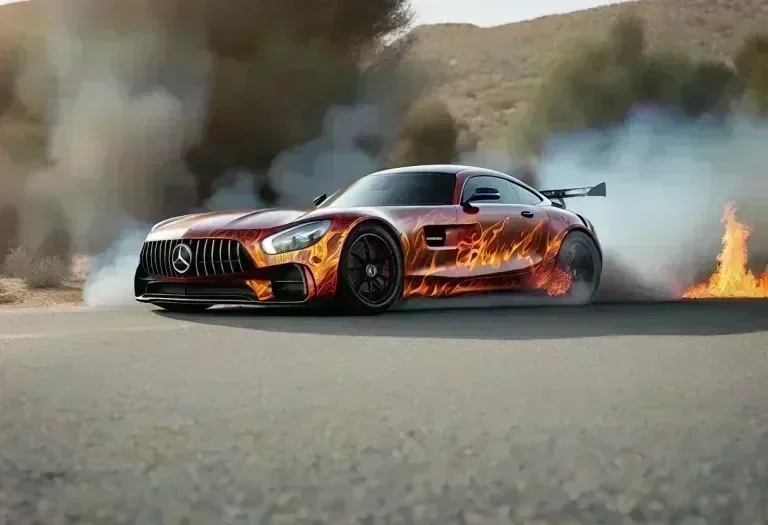 Mercedes-AMG GT Prototype Catches Fire During Testing in Spain